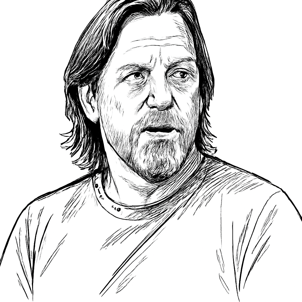 Drawn portrait of Jim Keller