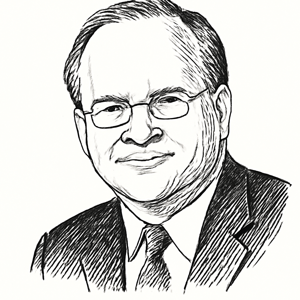 Drawn portrait of Keith Witek