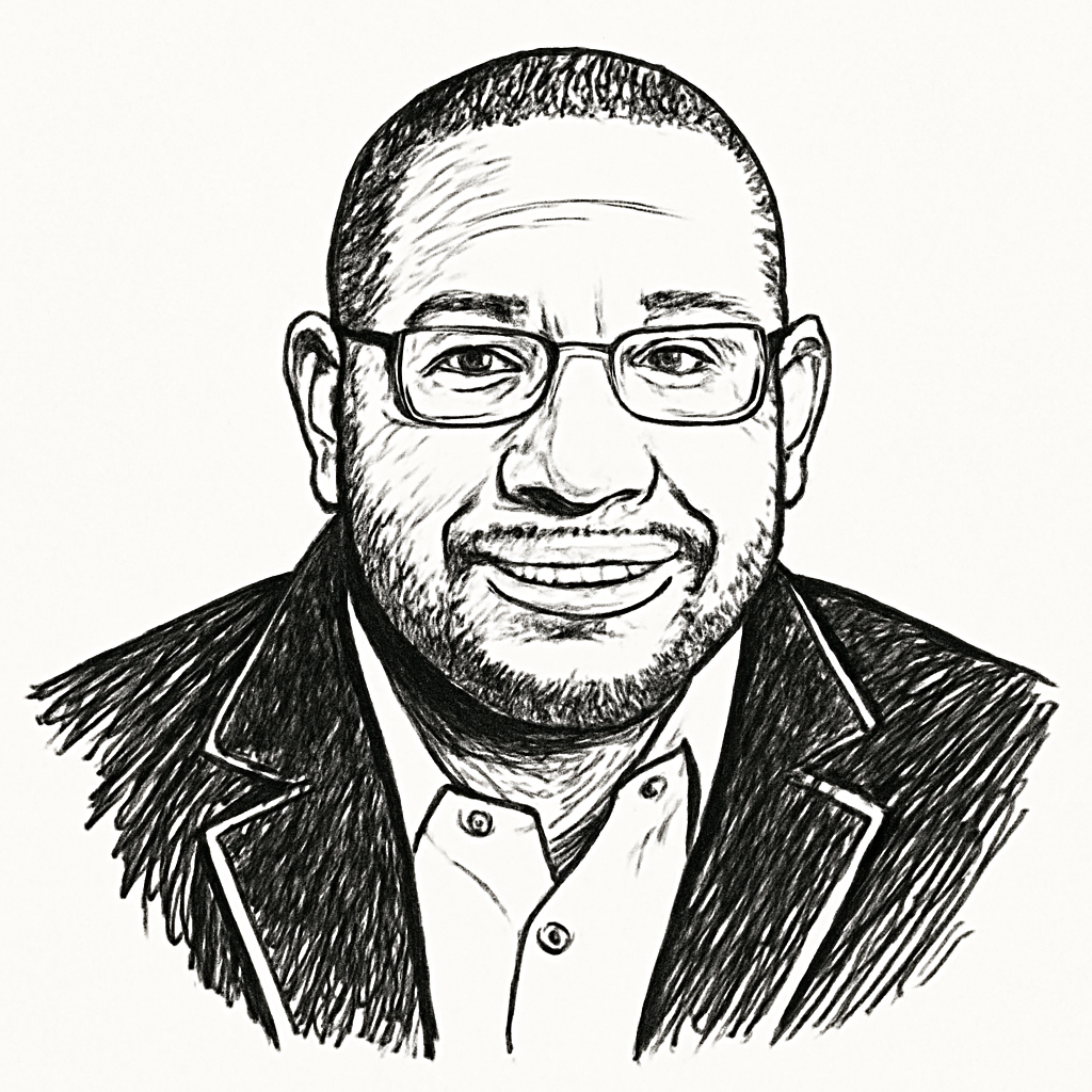 Drawn portrait of Lamont Orange
