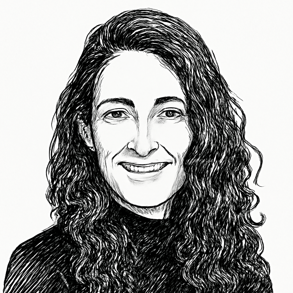 Drawn portrait of Yael Gertel