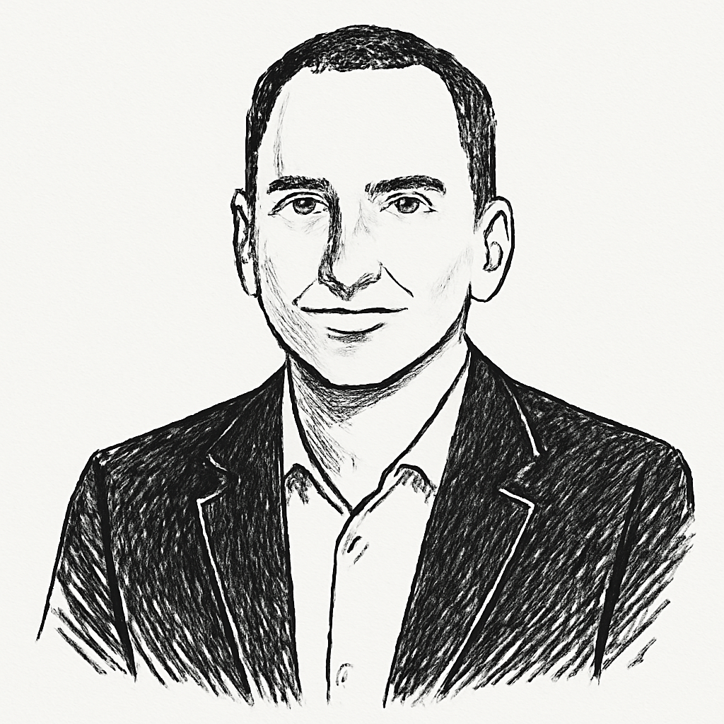Drawn portrait of Jason Clark