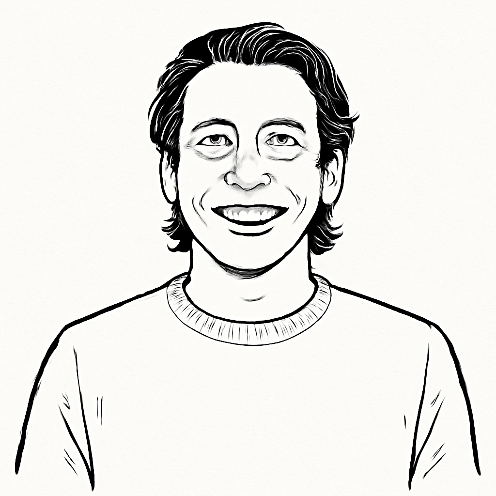 Drawn portrait of Joseph Iantosca