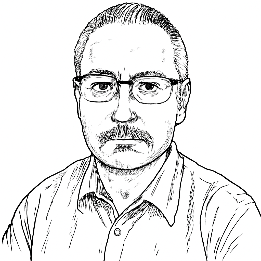 Drawn portrait of Helmut F.