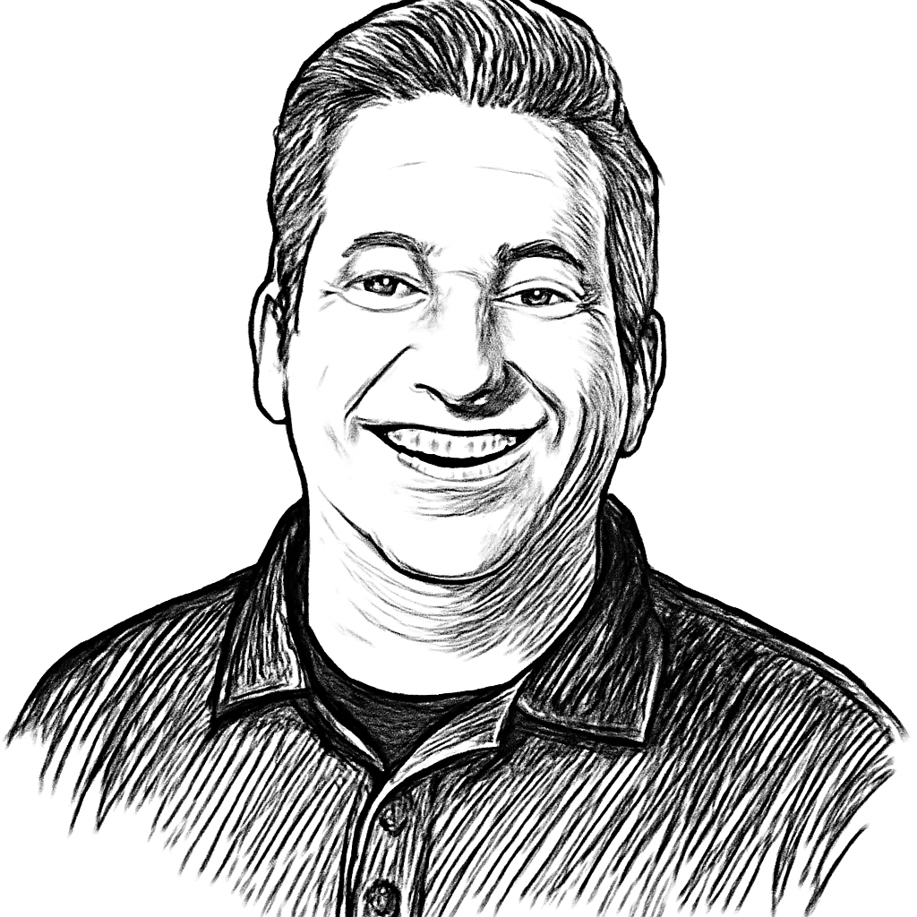 Drawn portrait of Mike LaPan