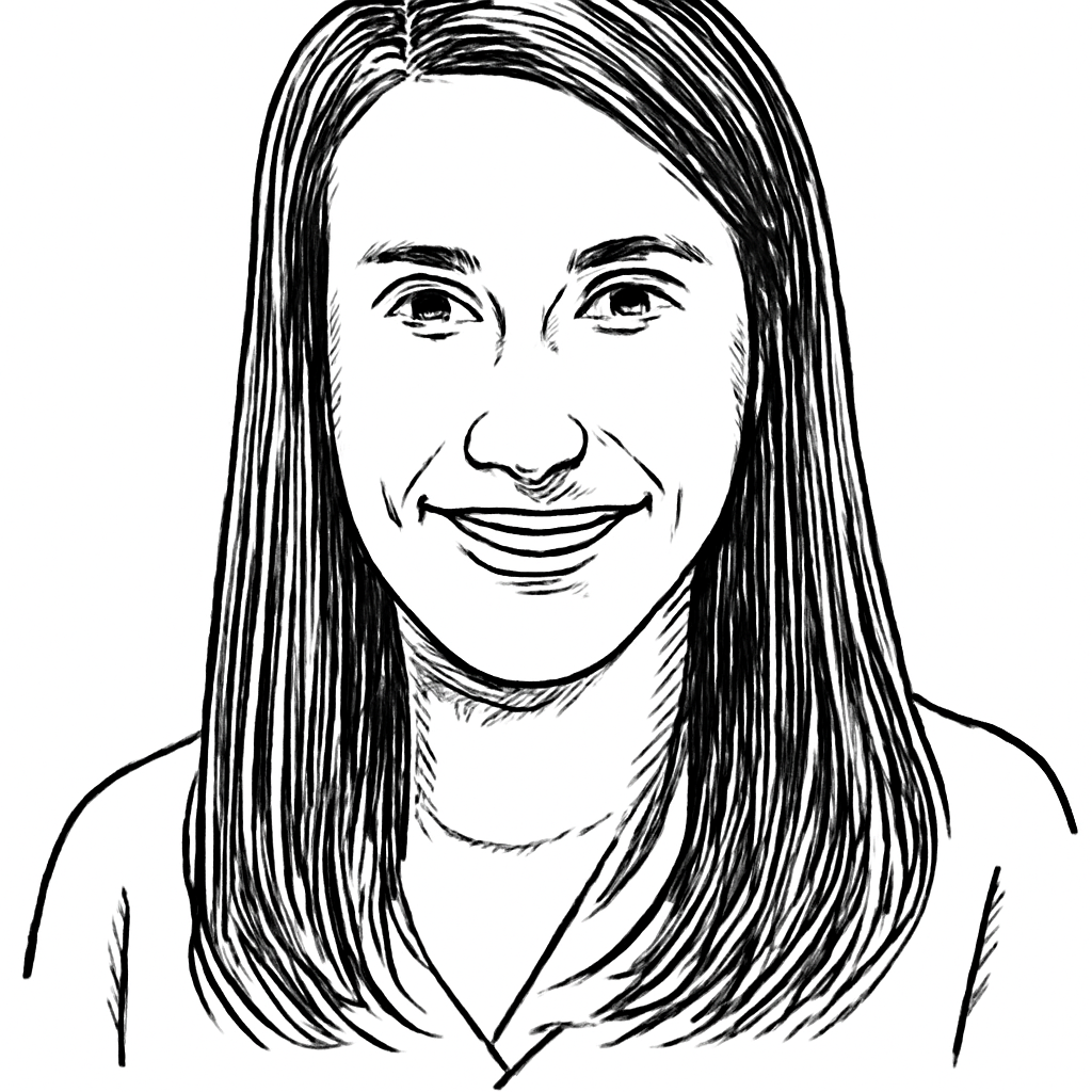 Drawn portrait of Becca Frank