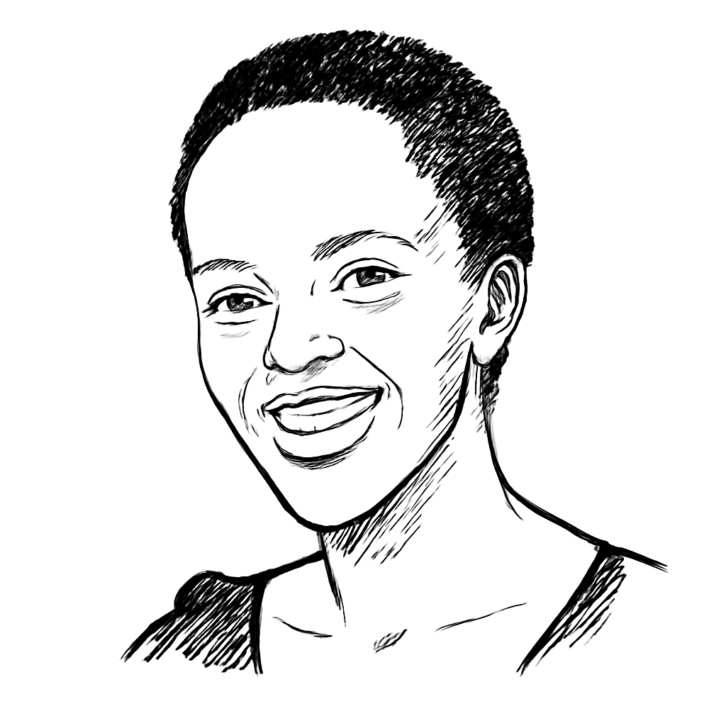 Drawn portrait of Gloria Ngabire