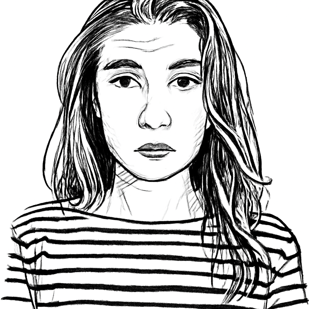 Drawn portrait of Abby Legge