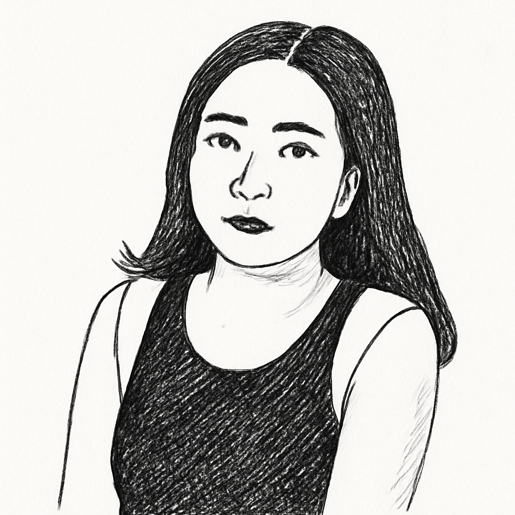 Drawn portrait of Christina Zhang