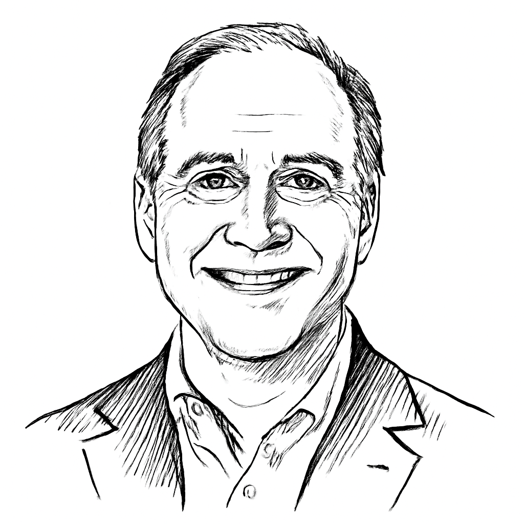 Drawn portrait of Enrique Lizaso Olmos
