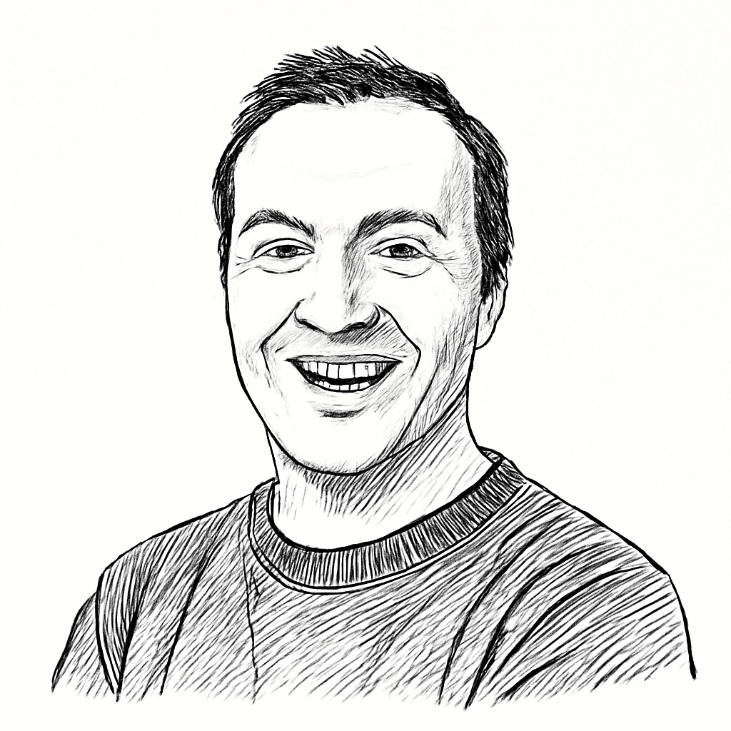 Drawn portrait of Victor Gaspar