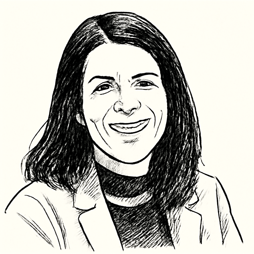 Drawn portrait of Amaia Garmendia