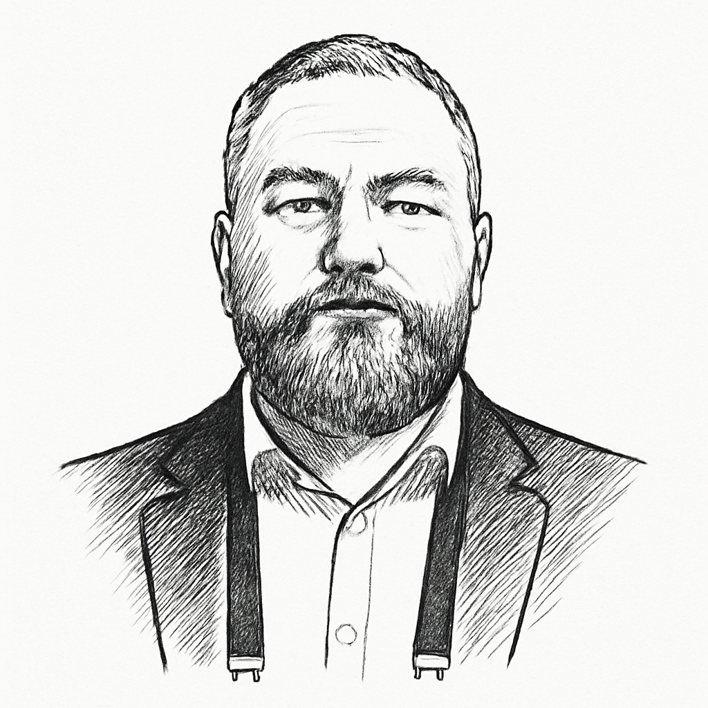 Drawn portrait of Román Orús