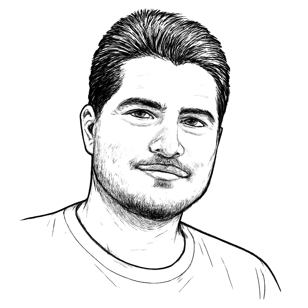 Drawn portrait of Alexis Robert