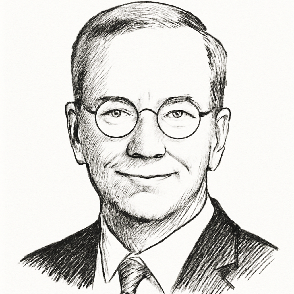 Drawn portrait of Eric Schmidt