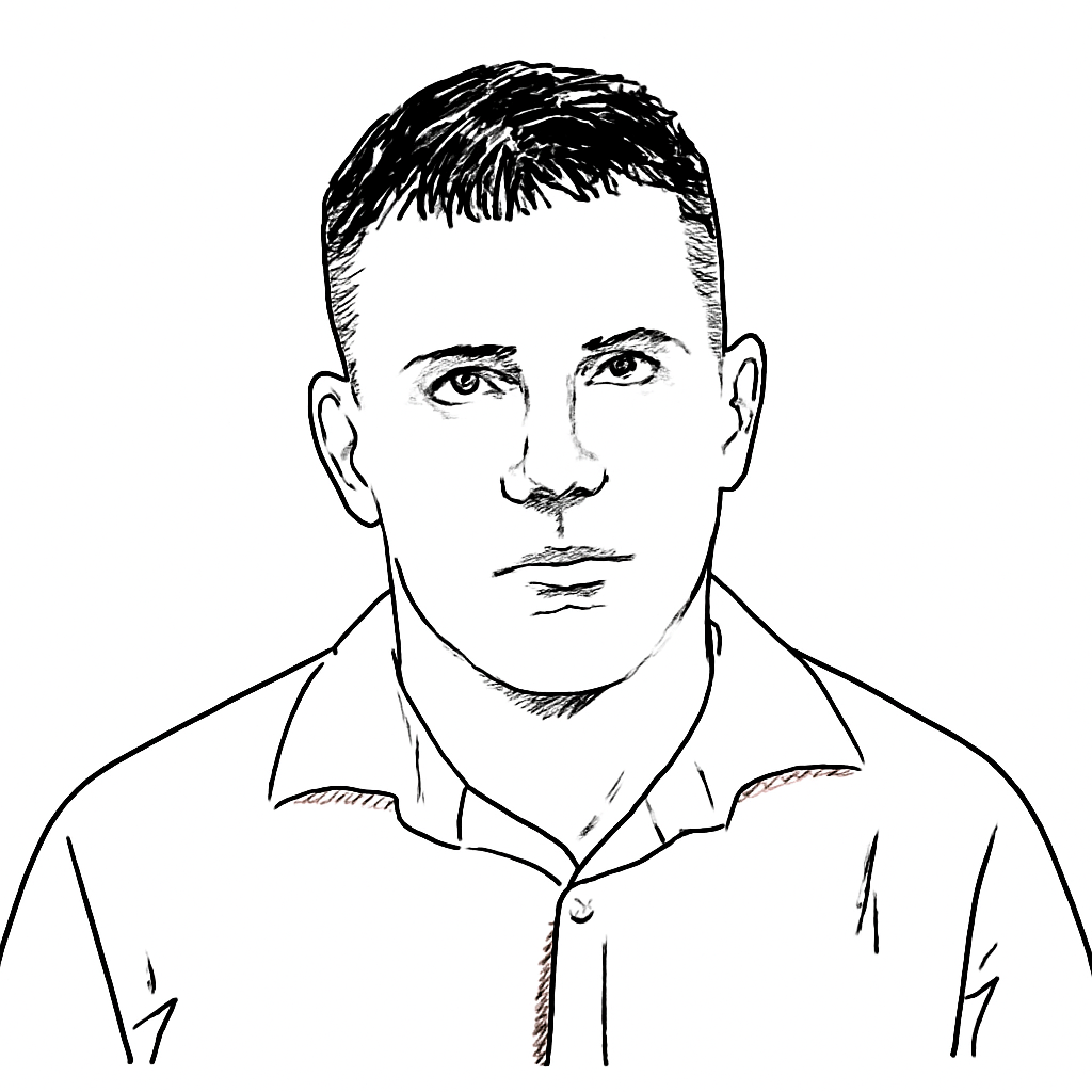 Drawn portrait of Dmitry Gurski