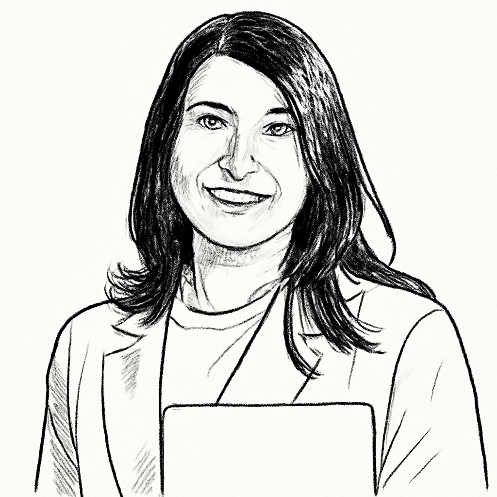 Drawn portrait of Anna Klepchukova