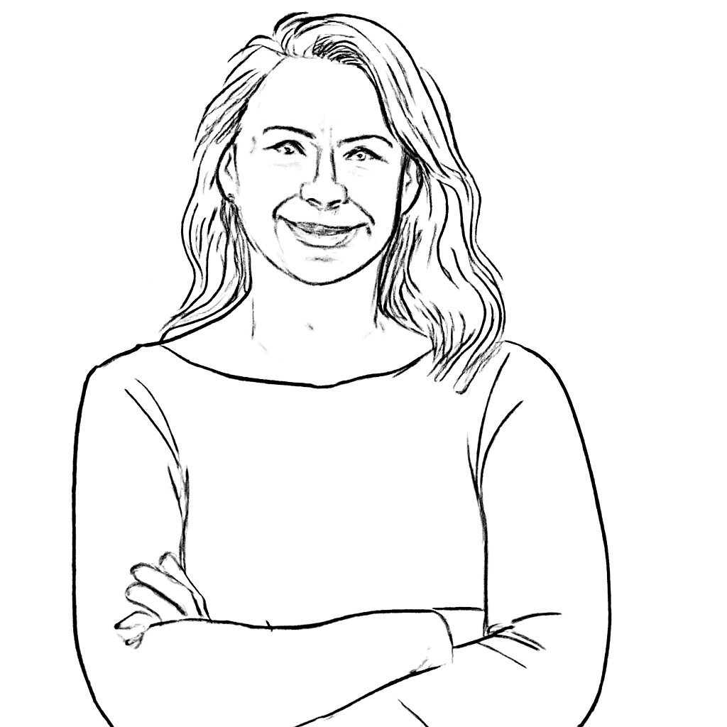 Drawn portrait of Ann Roberts