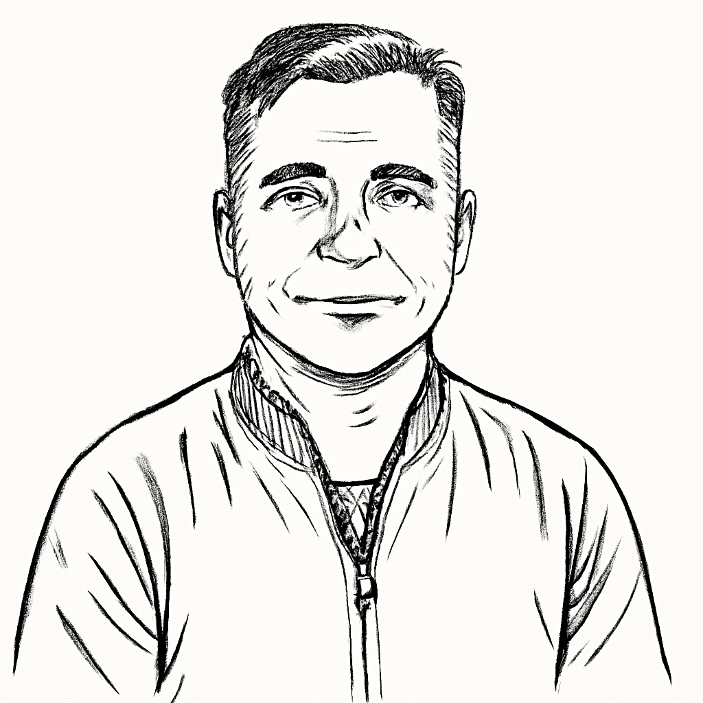 Drawn portrait of Chad Richard