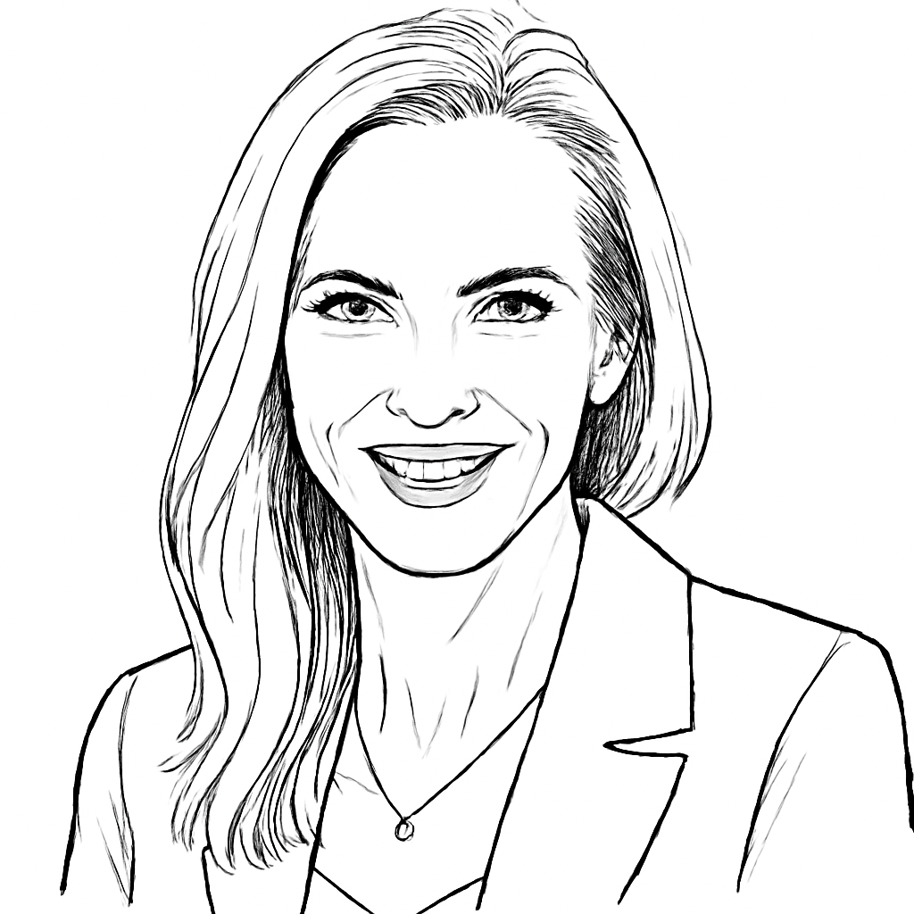 Drawn portrait of Carmen Amara
