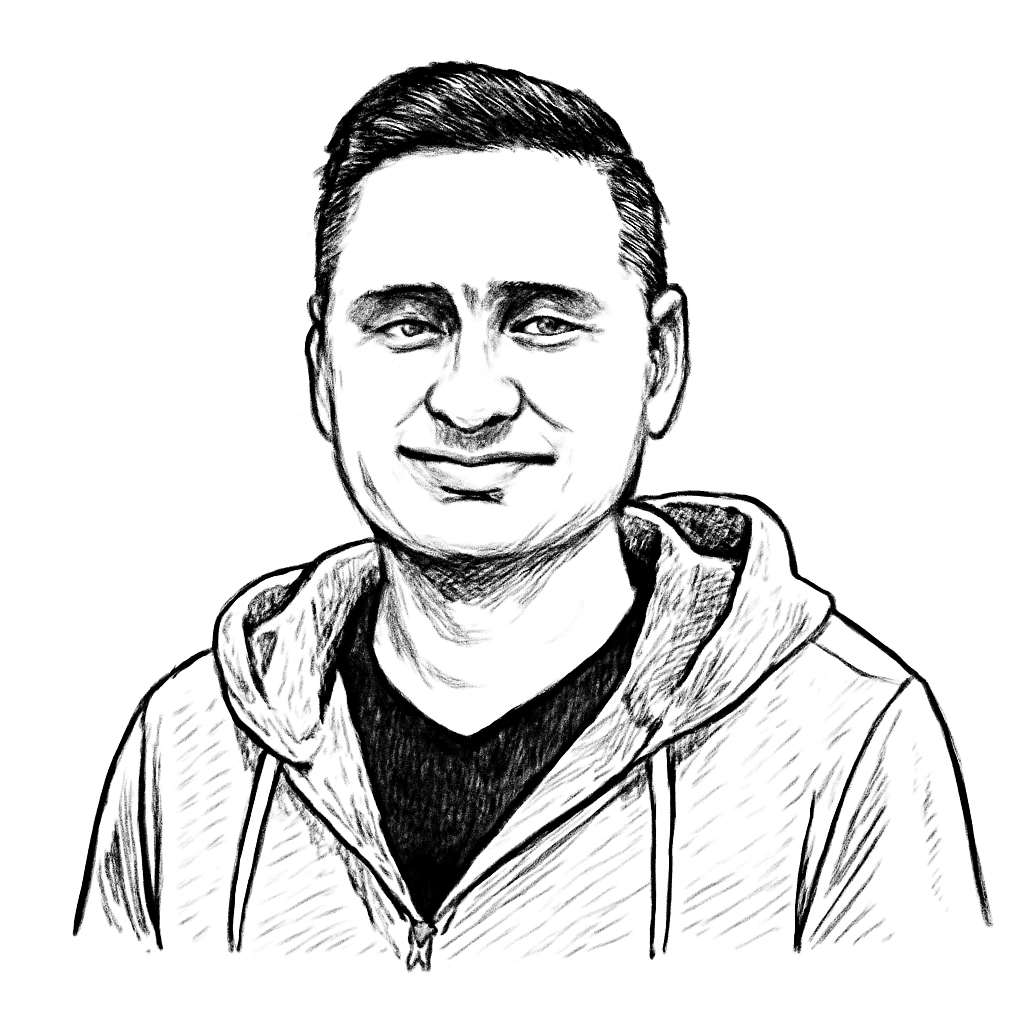 Drawn portrait of Craig Saldanha