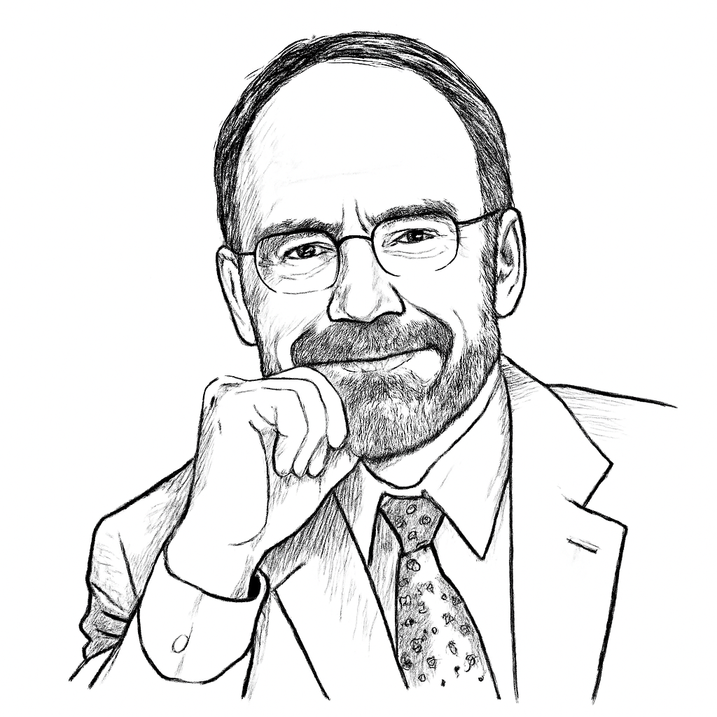 Drawn portrait of Brent Snyder