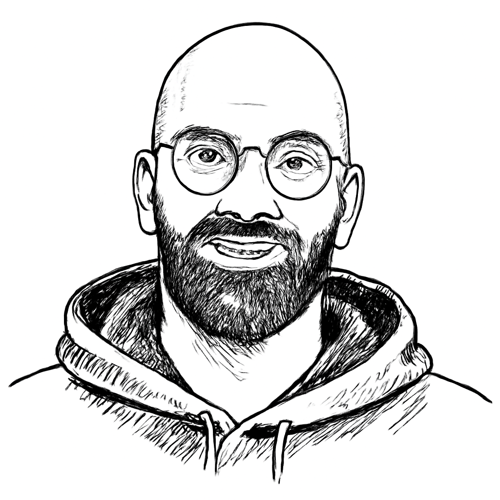 Drawn portrait of Sjors Engels