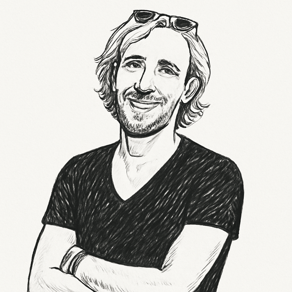Drawn portrait of Julius van Dis