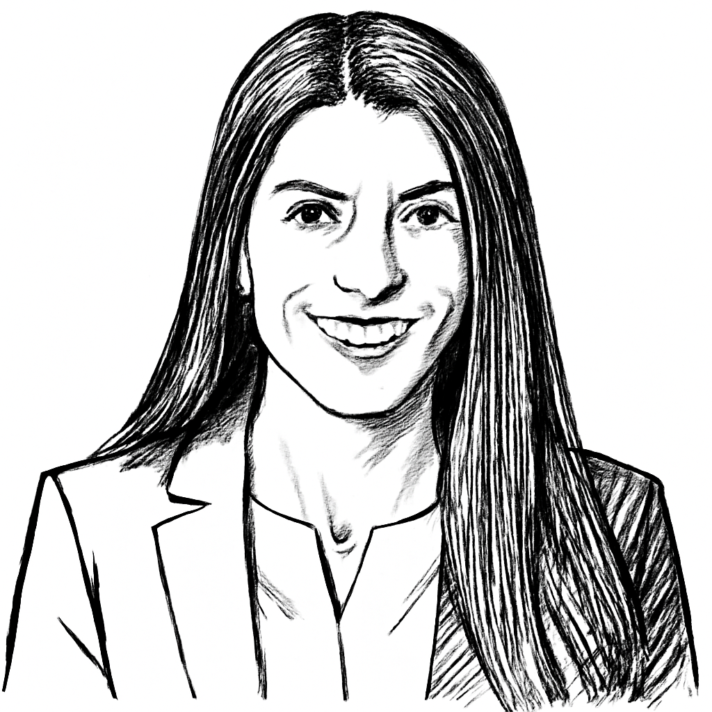 Drawn portrait of Christy Hogue