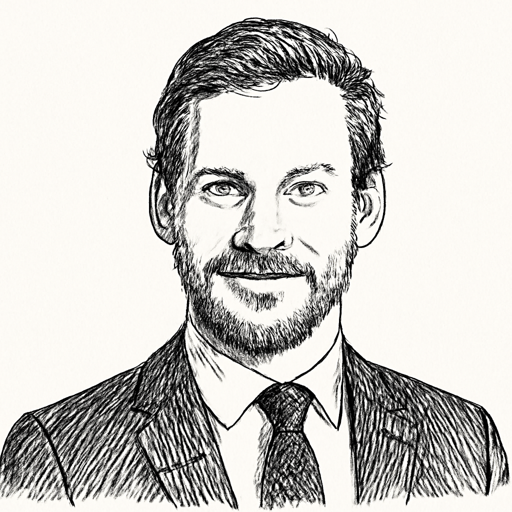 Drawn portrait of Thomas Samson