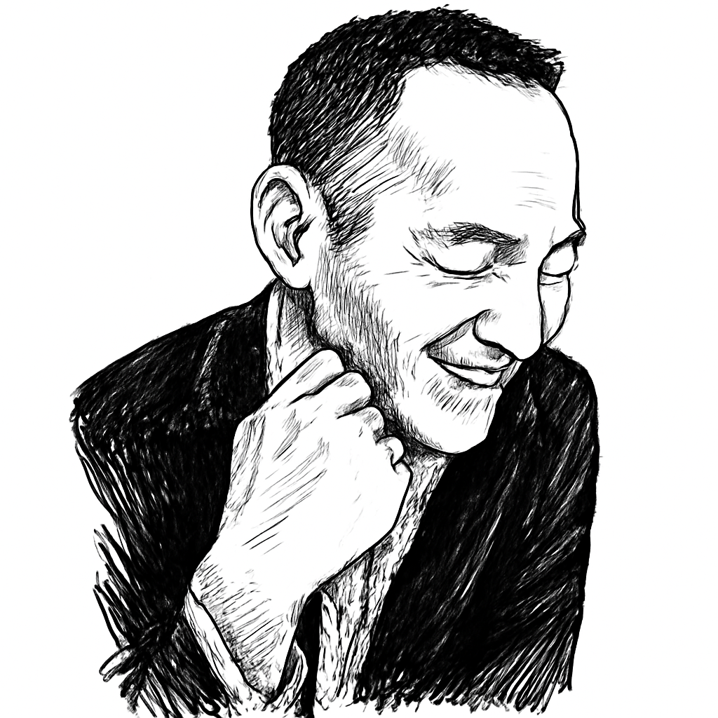 Drawn portrait of Hiroki Asai