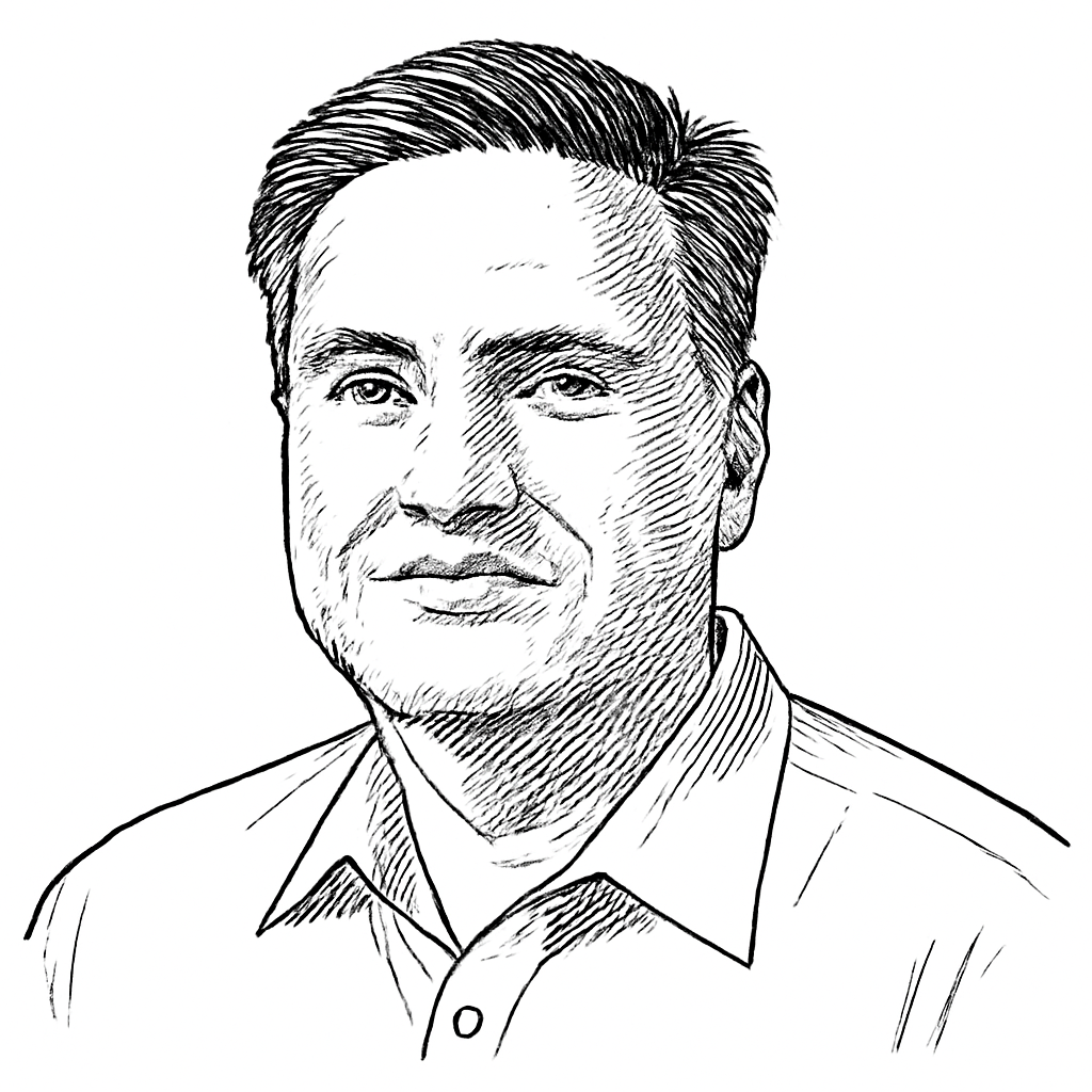 Drawn portrait of Ronald A. Klain