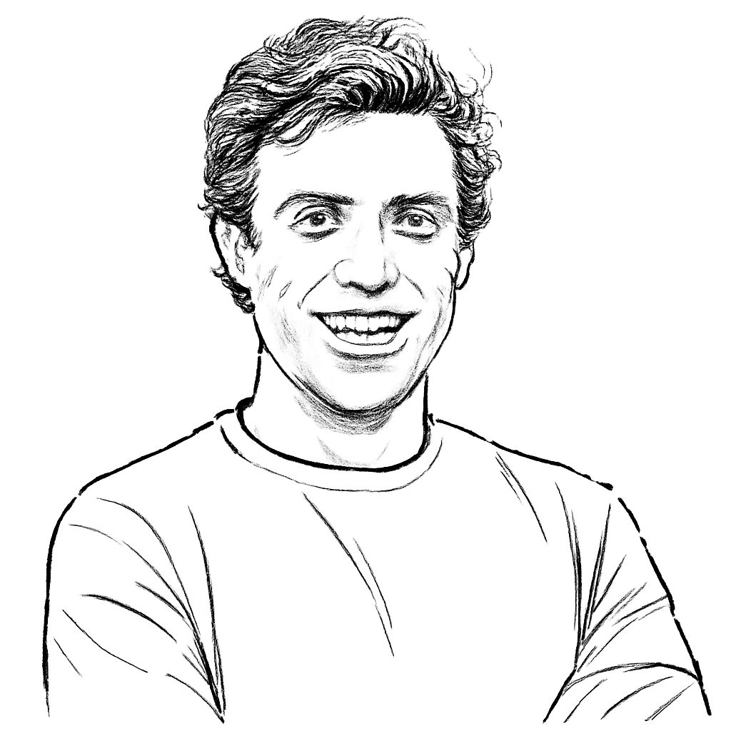 Drawn portrait of Marcos Esterli