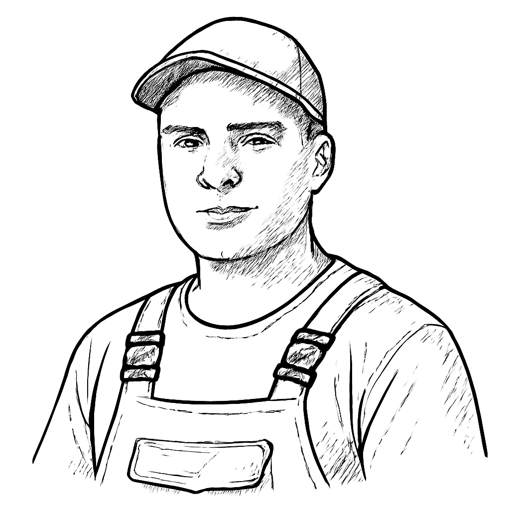 Drawn portrait of Jonathan Bradley