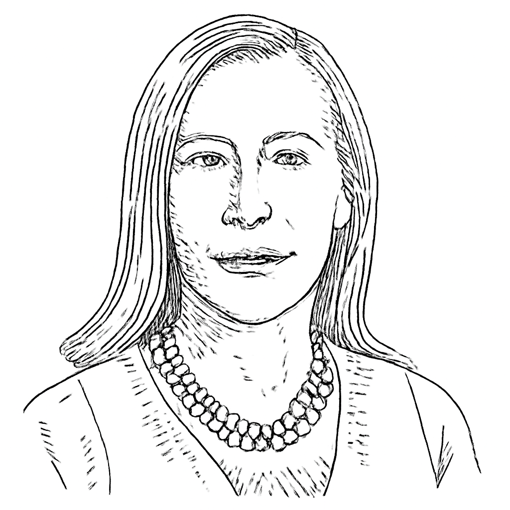 Drawn portrait of Elizabeth Dennis