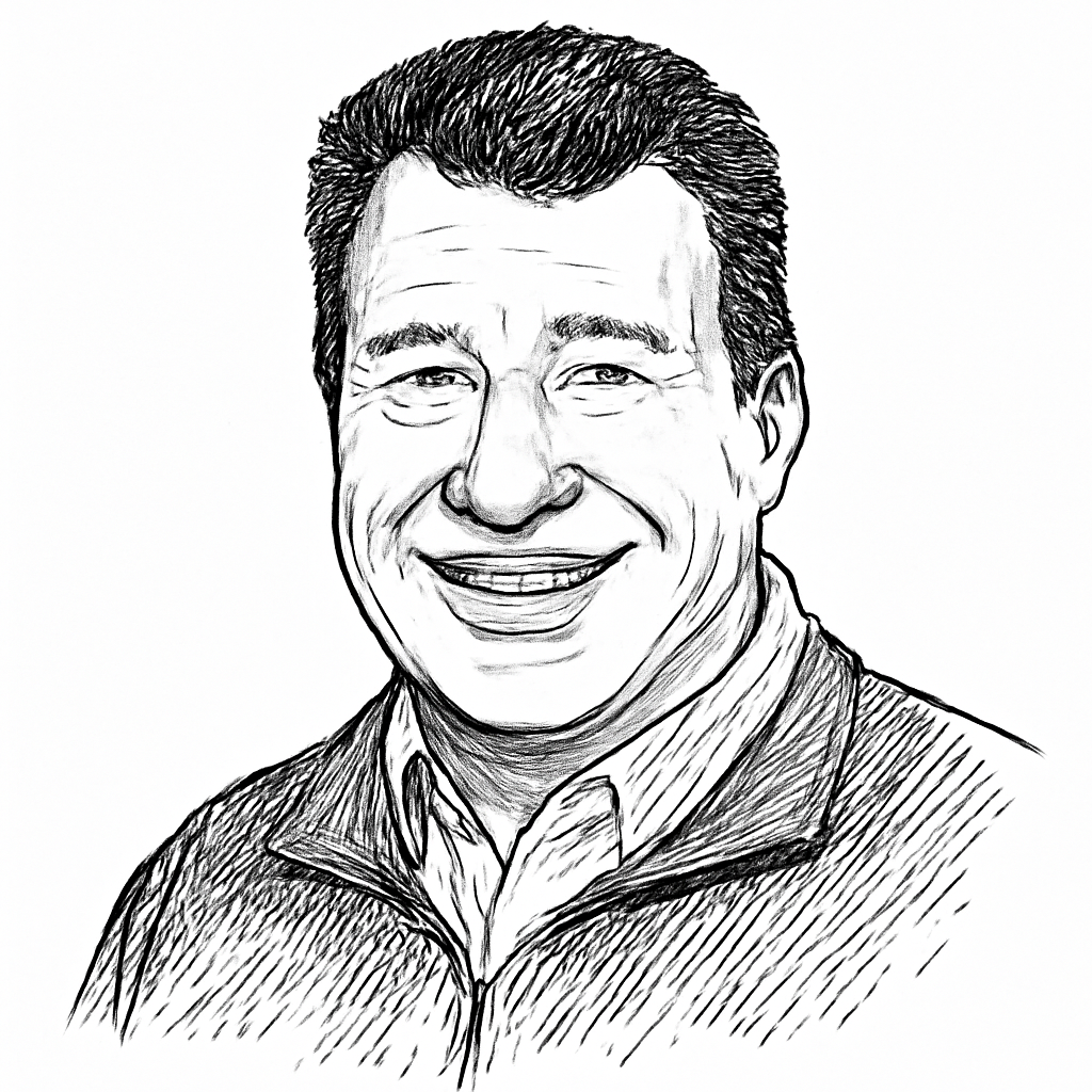 Drawn portrait of Christopher Rogers