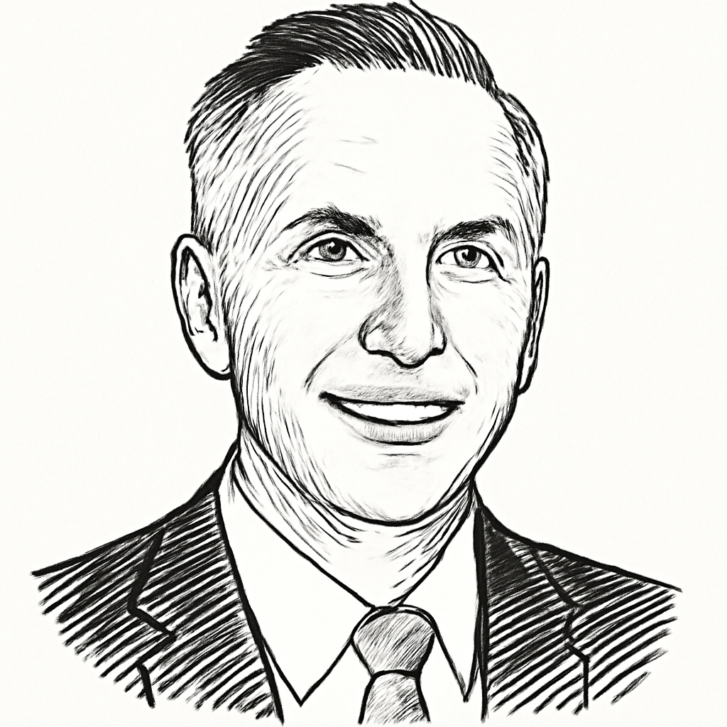 Drawn portrait of Scott M. Davies
