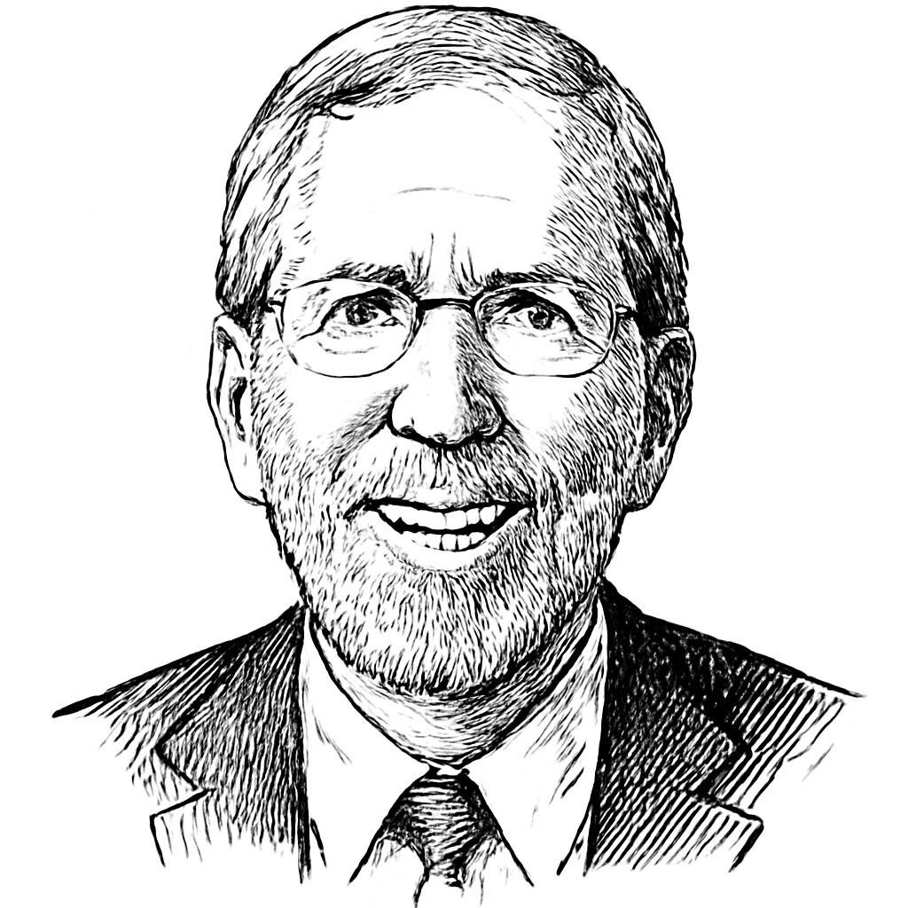 Drawn portrait of Eric Green