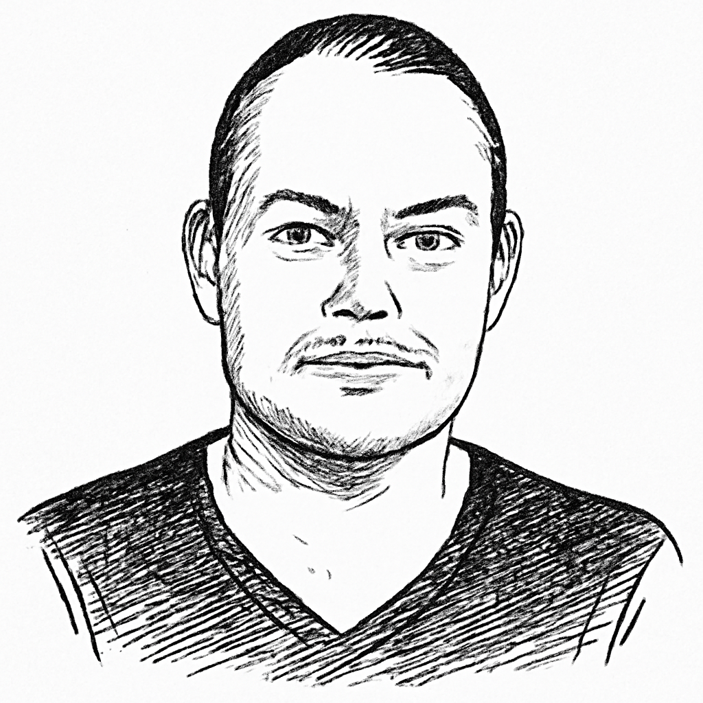 Drawn portrait of Jean-Louis Warnholz