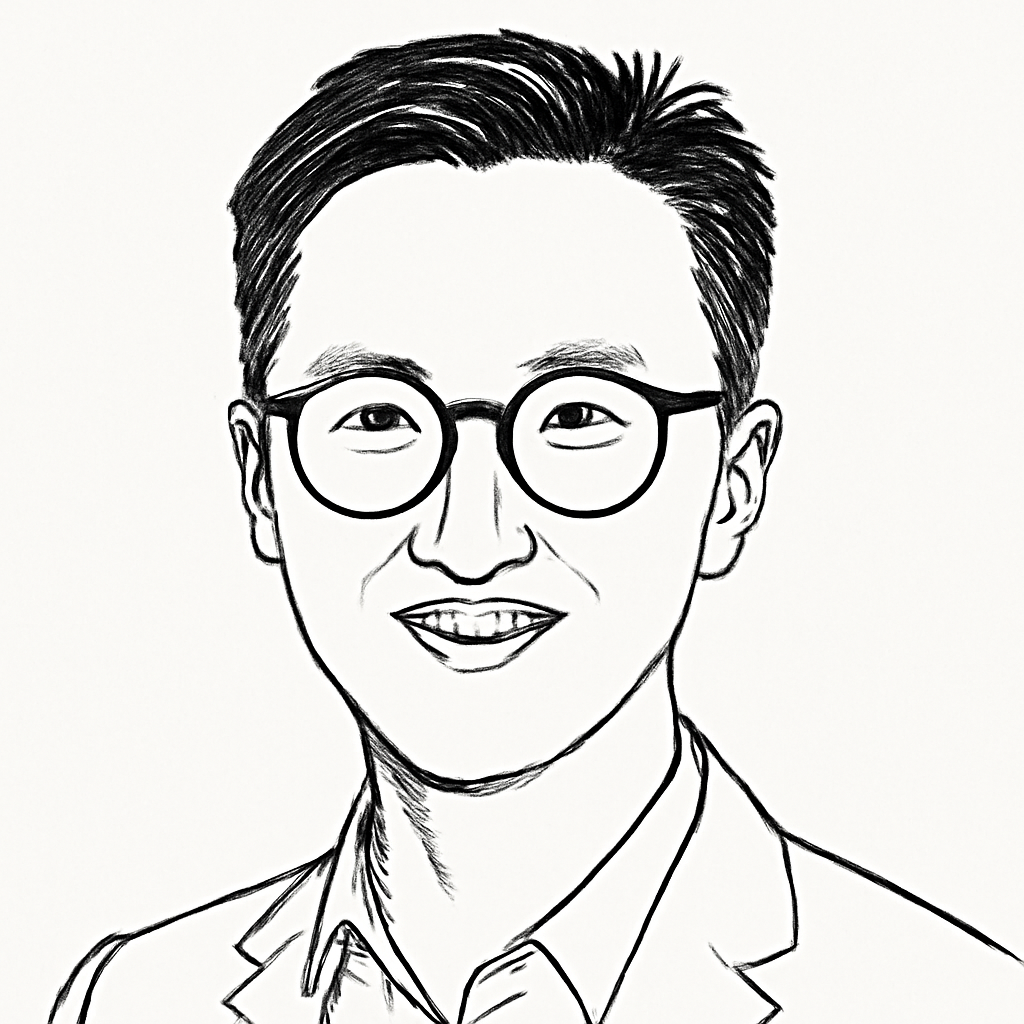 Drawn portrait of Ian Lu