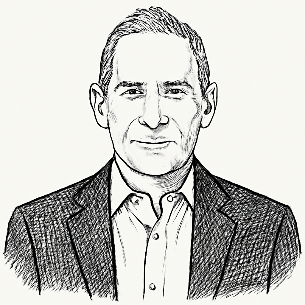 Drawn portrait of Andy Jassy